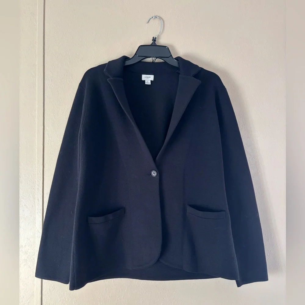 J. Crew Sweater Knit jacket sz L